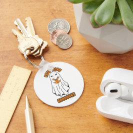 Lees meer Boeken Halloween Ghost Sinaasappel Sleutelhanger