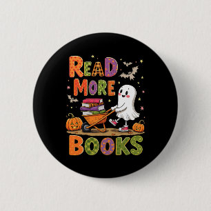 Lees meer Boeken Halloween Schattige Ghost Spooky  Ronde Button 5,7 Cm