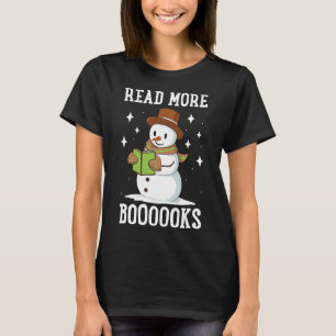 Lees meer boeken met kerstbibliotheek Snowman Read T-shirt