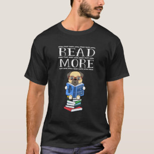 Lees meer Boeken Pug Dog Leesboek Liefhebbers Boek T-shirt