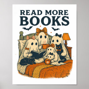 Lees meer Boeken Schattige Ghost Family Halloween Poster