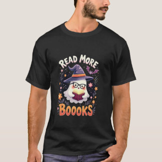 Lees meer Boeken Schattige Spookboek Funny Teacher T-shirt