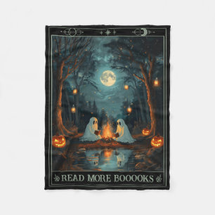 Lees meer Boeken Schattige Spooky Ghost Leesboek T Fleece Deken