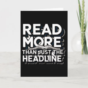 Lees Meer Dan Alleen De Kop Funny Quote Slogan Kaart