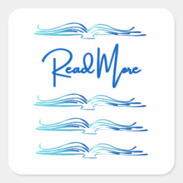 Lees Meer Vierkante Sticker