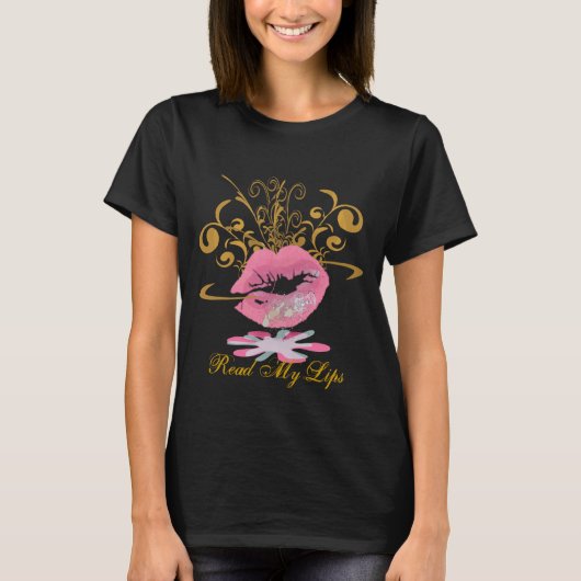 Lees mijn lips t-shirt (Voorkant)