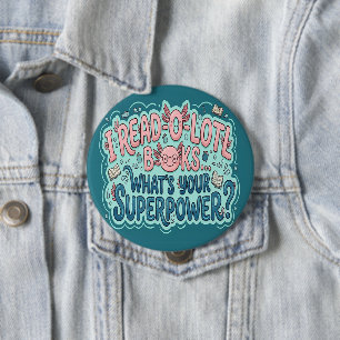 Lees O Lotl Axolotl Knop - Wat is je Superkracht Ronde Button 4,0 Cm
