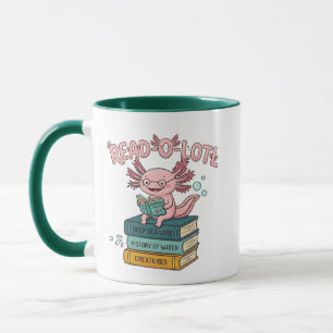Lees O Lotl Axolotl Mok - Grappige Boekenwurm Koff