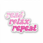 Lees Ontspan Herhaal Sticker (Voorkant)