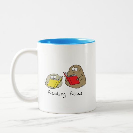 Lees Rocks Funny Book Coffee Mok (Links)