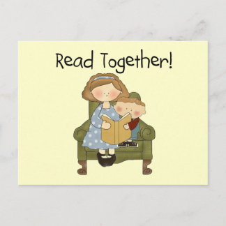 Lees samen Mam en Jongen Tshirts en Gifts Briefkaart