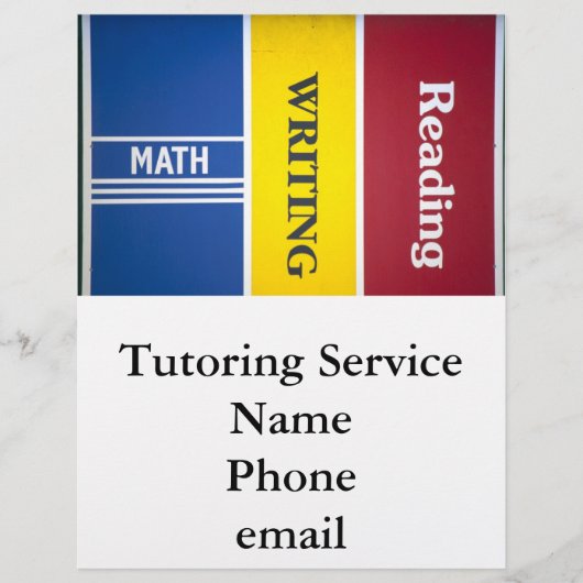 Lees schrijf wiskunde folder aanpasbaar flyer (Voorkant)