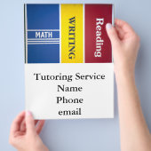 Lees schrijf wiskunde folder aanpasbaar flyer (Hand)