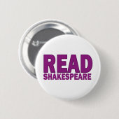 Lees Shakespeare Ronde Button 5,7 Cm (Voorkant /achterkant)