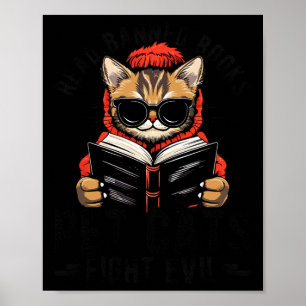 Lees Verboden Boeken Pet Cats Fight Evil Lees Verb Poster