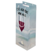 Lees wijn en zanddollar wijn cadeautas (Voorkant Gekanteld)