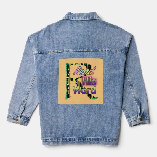 Lees zijn woord denim jacket (Achterkant)