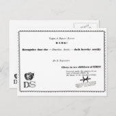 leesbaarheidscertificaat briefkaart (Voorkant / Achterkant)