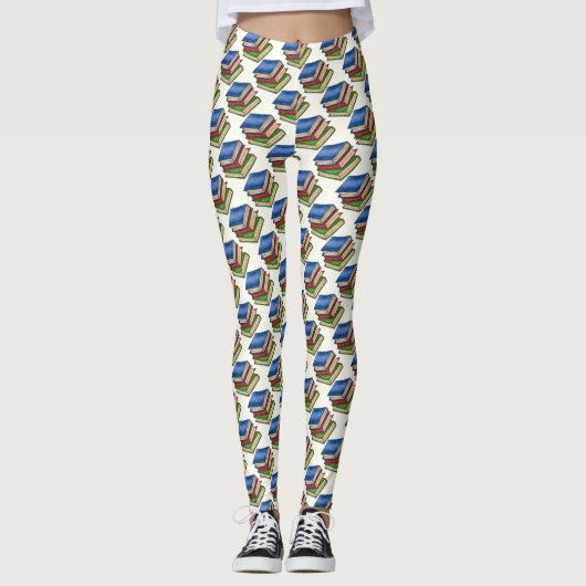 Leesbibliotheek boekenstack Librarian Bibliophile Leggings (Voorkant)