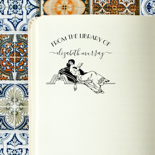  leesboek 	rubberstempel