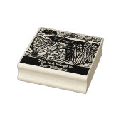 Leesboek vrouw 	rubberstempel (Stempel)