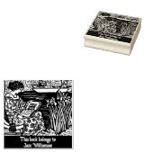 Leesboek vrouw 	rubberstempel (Gestempeld)