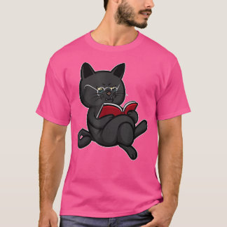 Leesboekomslagen met rumpy Reading Cat Book Loveri T-shirt