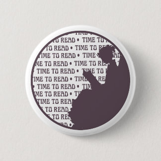 leesdame-knop voor boekliefhebbers ronde button 5,7 cm