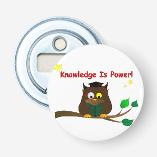 Leesend Wise Owl Button Flesopener