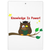 Leesend Wise Owl Klembord (Achterkant)