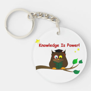 Leesend Wise Owl Sleutelhanger