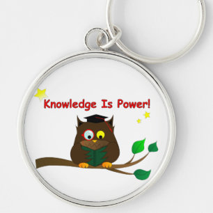 Leesend Wise Owl Sleutelhanger