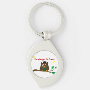 Leesend Wise Owl Sleutelhanger