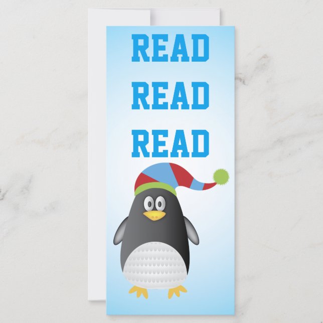 Leesende penguin Book Marker (Voorkant)