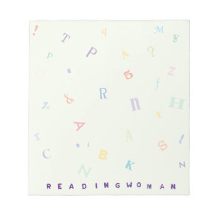 Leesgewicht vrouw 5,5x6 notitieblok