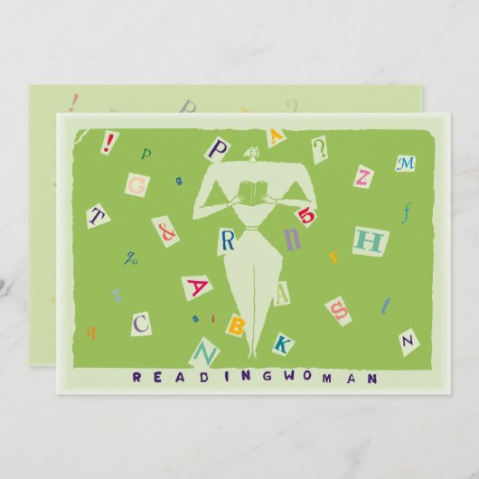 Leesgewicht vrouw 7x5 kaart (Voorkant / Achterkant)