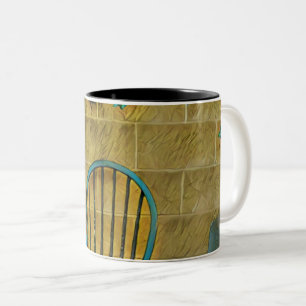leesillustraties tweekleurige koffiemok