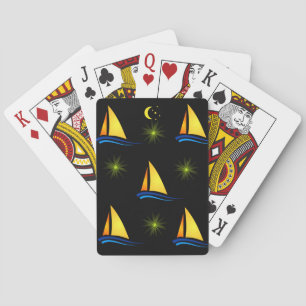 Leeskaart voor zeilboot pokerkaarten