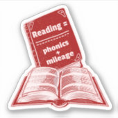 Leeskilometerstand Phonics Sticker (Voorkant)