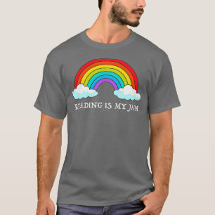 Leeslantaarn voor leraar regenboogluipaard Lezen i T-shirt