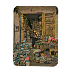 Leeslappen geven librariaanse ladder magneet