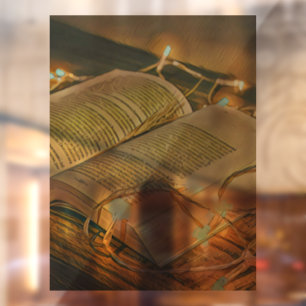 Leeslappen geven librariaanse ladder raamsticker