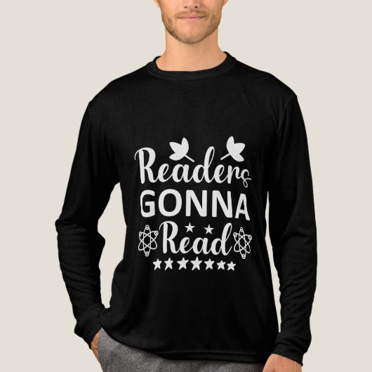 leesliefhebber Tri-Blend shirt (Voorkant volledig)