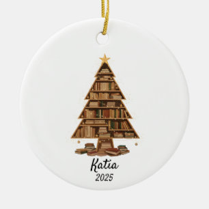 Leesornament, Cadeau voor Boekliefhebber, Cadeau v Keramisch Ornament
