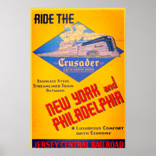 Leesstation Crusader Train 1937 Poster