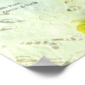  leest met wit lilacs teken poster (Hoek)