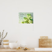  leest met wit lilacs teken poster (Keuken)
