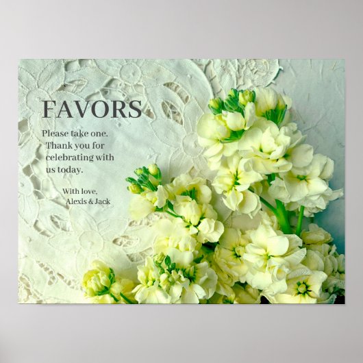  leest met wit lilacs teken poster (Voorkant)