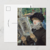 leesvrouw | Édouard Manet Briefkaart (Voorkant / Achterkant)