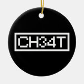 LEET CHEAT KERAMISCH ORNAMENT (Voorkant)